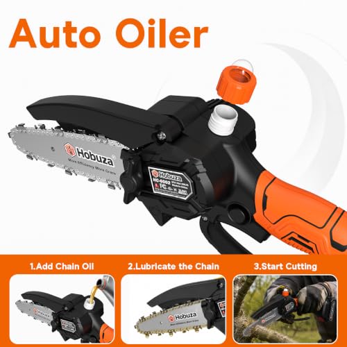 HOBUZA 6 Inch Brushless Mini Chainsaw, Lightweight - Image 6