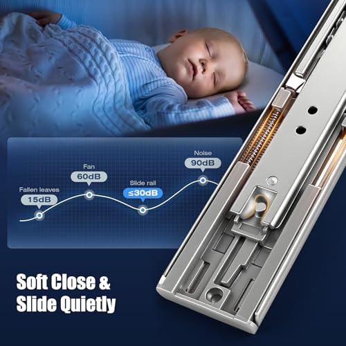 Thickened 200Lbs Soft Close Heavy Duty Drawer Slides 1 - Image 4