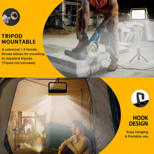 USB Rechargeable Flood Light, COB Work Light with 5 Light Modes - Image 8
