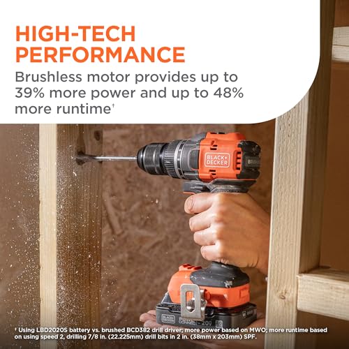 BLACK+DECKER 20V MAX Cordless Brushless ½-in. Drill - Image 4