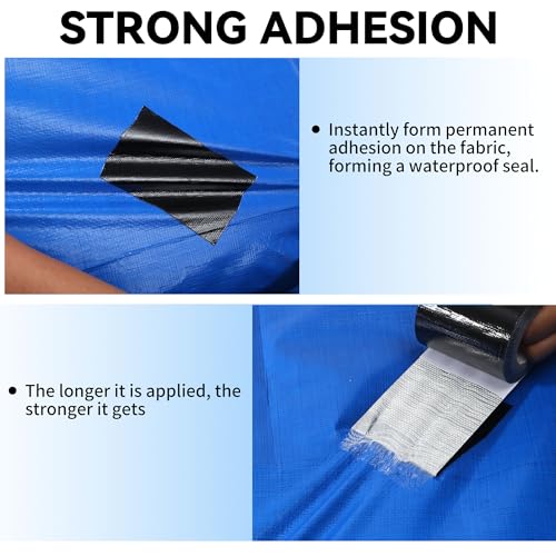 RV Awning Repair Tape: 3" x 30FT Black Fabric Heavy Duty | Home Repair - Image 4