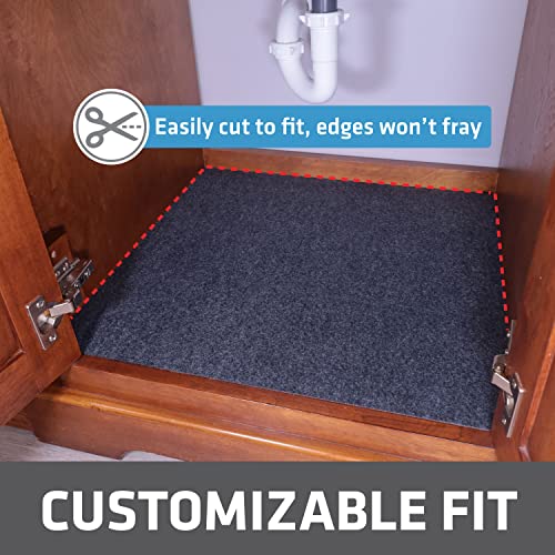 Drymate Premium XL Under Sink Mat, Waterproof Liners, 24”x59”, Charcoal