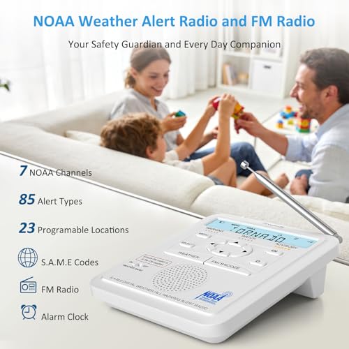 DreamSky Weather Radio NOAA Alert with Battery Backup & FM Radio - Image 6
