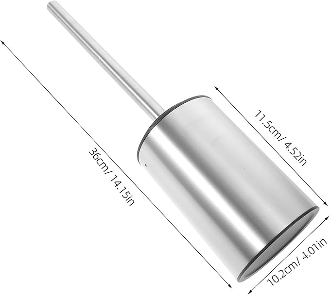 Toilet Bowl Brush Holder Set: Bathroom Toilet Deep Cleaning Scrubber with Cover - Compact Round Cleaning Tools for Washroom Bathroom