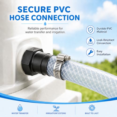1-1/2" Hose Barb to 1-1/2" Male NPT, PVC Pool Hose Adapter，Barbed - Image 5