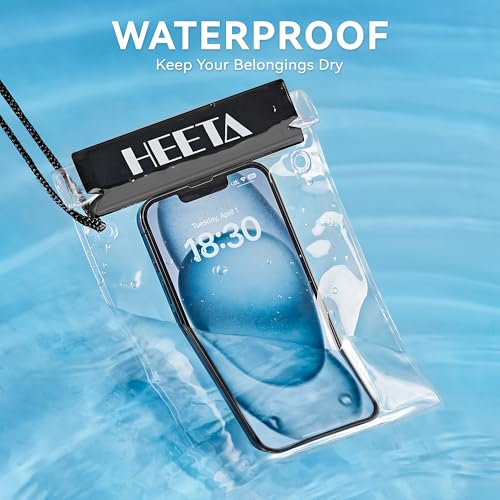 HEETA 5-Pack Clear Waterproof Dry Bag Pouch Document - Image 3