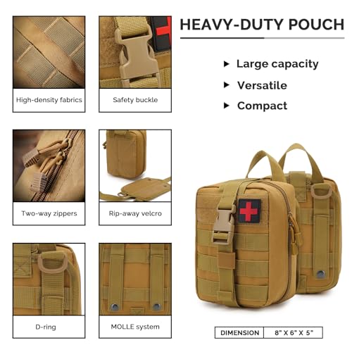 IFAK Trauma First Aid Kit Molle Pouches Emergency Survival - Image 4