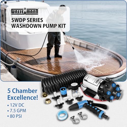 12V Washdown Pump Kit, 7.5 GPM 80 PSI for Boat Marine RV Garden - Image 4