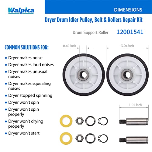303373, Dryer Drum Support Roller Belt Idler Pulley Repair - Image 4