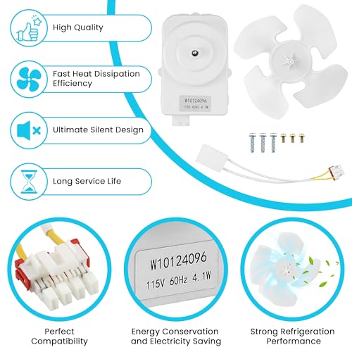 W10124096 Refrigerator Condenser Fan Motor Kit, Motor - Image 5