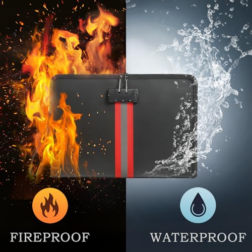 Fireproof Document Bag with Lock, Waterproof Zipper - Image 5