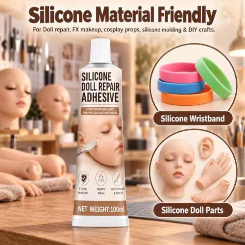 Silicone Adhesive Glue for Doll Repair, Skin Tone Soft 100ml - Image 5