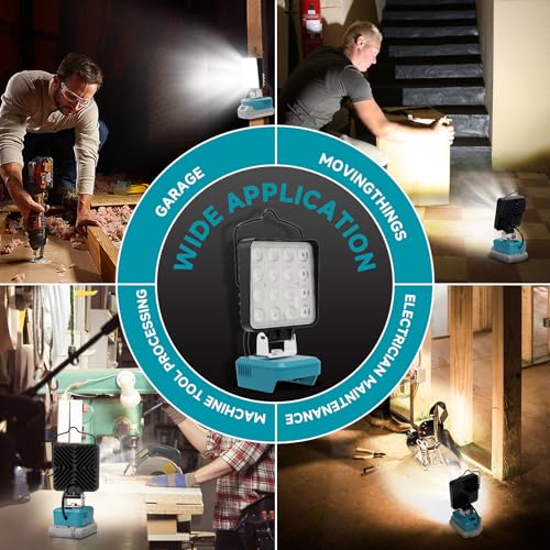 2 PCS LED Work Light Compatible with Makita 18V | Travel Essentials - Image 7