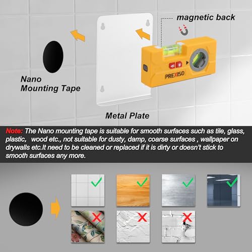 PREXISO 30Ft Handheld Wall Laser Level, LED Rotatable | Home Repair - Image 6