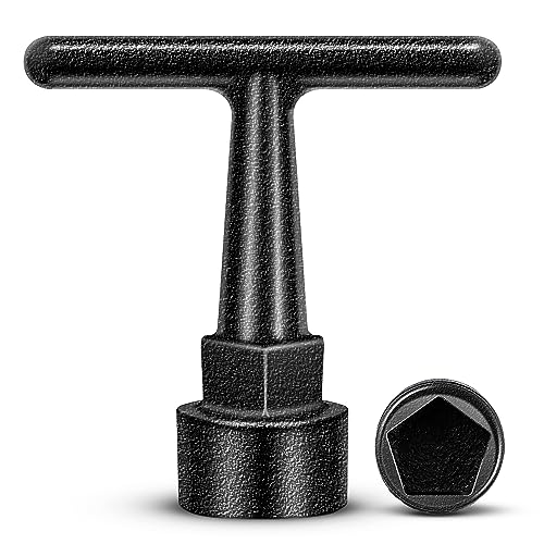 Enhon Curb Box Wrench, Water Meter Key, Penta Socket,1 Pack,Black - Image 2