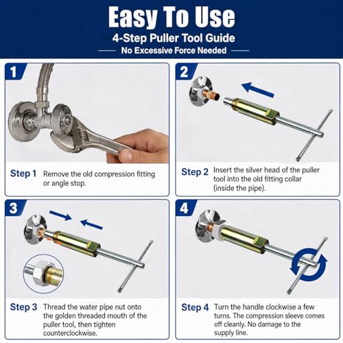 Compression Sleeve Puller & Pipe Wrench Kit Plumbing | Hand Tools - Image 8