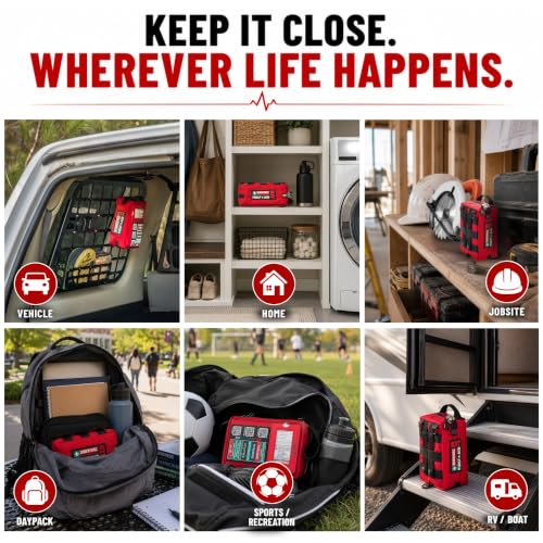 SURVIVAL 42-Piece Emergency Response First Aid Kit, Compact - Image 6