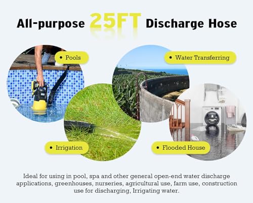 Discharge Hose 1-Inch by 25-foot Sump Pump Hose with 2pcs SUS 304 - Image 7