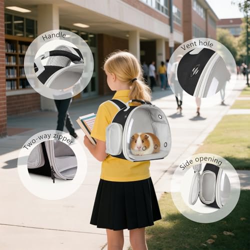 Guinea Pig Backpack, Space Capsule Bubble Window | Travel Essentials - Image 7