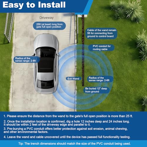 Vehicle Exit Sensor for Automatic Gate Opener with 100 ft - Image 6