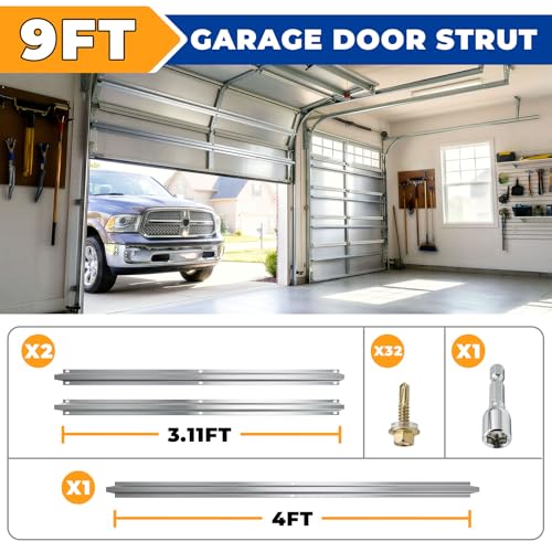 Garage Door Strut, 9 FT Garage Door Reinforcement Bracket - Image 3