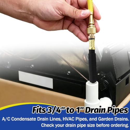 HVAC Drain Line Blow Out Tool, Drain Bladder for 3/4" to 1" Pipes - Image 7