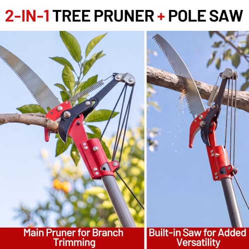 Suchtale 10FT Pole Saw for Tree Trimming, Manual Tree - Image 3