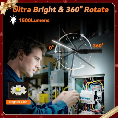 2Pack Magnetic Work Light, Christmas Tool Gifts for Men Dad - Image 4