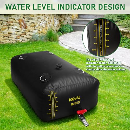 400L/106 Gal Water Bladder Tank with Water Level Indicator - Image 5