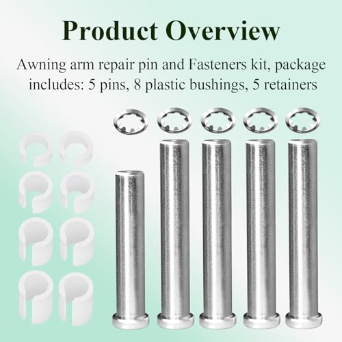 Awning Arm Repair Pin & Fasteners Kit Fits Dometic Power | Home Repair - Image 3