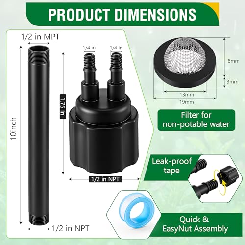 1/4" Drip Irrigation Manifold, Drip Irrigation 2 Port Full-Flow - Image 3