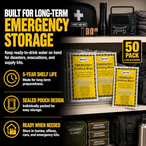 Mayday 73021 Emergency Water Packets (50-Pack) - Image 6