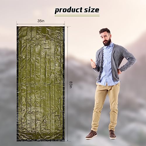 Mixweer 12 Pcs Emergency Sleeping Bag Portable Survival - Image 3