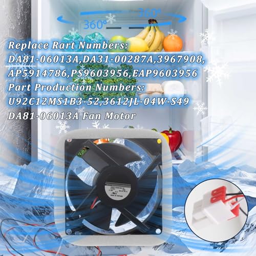 DA81-06013A Refrigerator Evaporator Fan Motor,Replacement Parts - Image 6