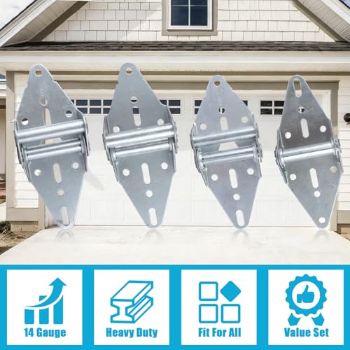 8PCS Garage Door Hinges #1#2#3#4 Heavy Duty 14 Gauge - Image 4