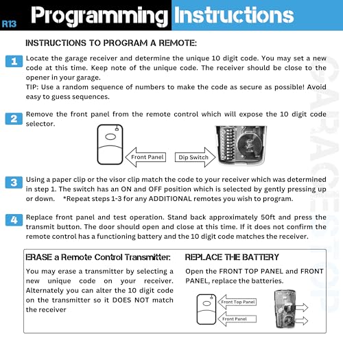 2X Gate Opener Remote for Multi-Code 308911, 300MHz - Image 4