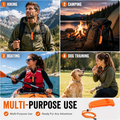 110 Pcs Emergency Whistles with Lanyard, Safety Whistle - Image 6