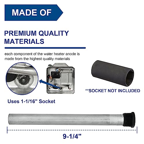 RV Water Heater Anode, Hot Water Heater Flush Wand and Stainless - Image 4