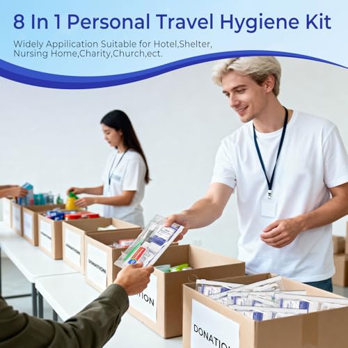 10 Sets Personal Hygiene Kit Bulk,Green 9-in-1 Travel Size - Image 4