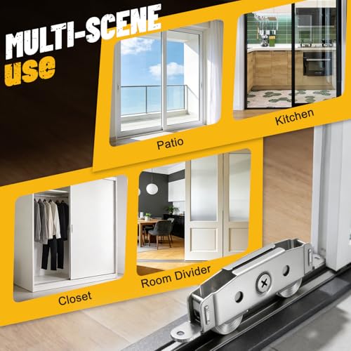 2 Pack Sliding Door Rollers Replacement, Stainless Steel Patio - Image 7