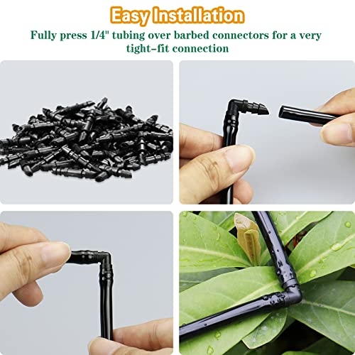 1/4 Inch Drip Irrigation Fittings Kit：140 Pieces Drip Irrigation - Image 5
