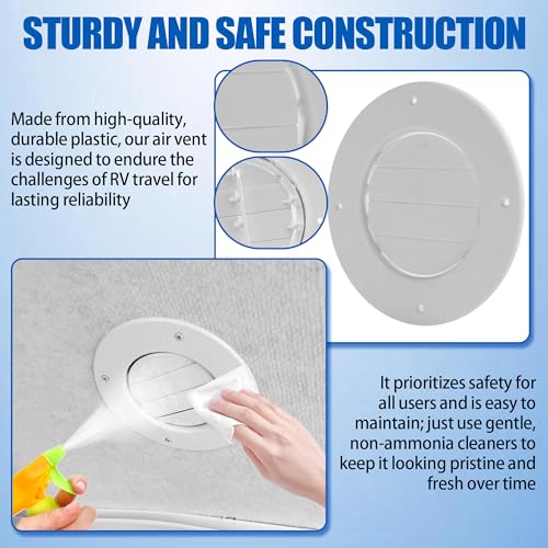 Calvana (5-Pack) 6.5" RV Ceiling Vent Covers for Inside Camper - Image 5