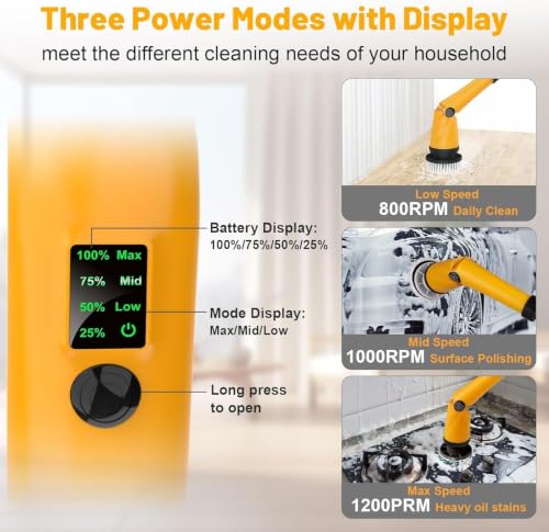 1500 RPM Electric Spin Scrubber for DeWalt 20V Battery - Image 5