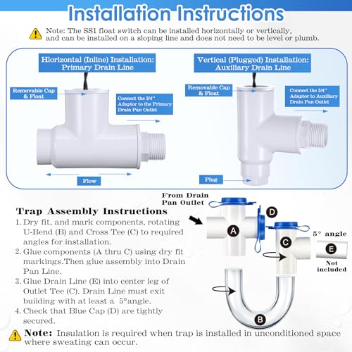 3/4 Inch Standard Condensate Trap and SS1 Condensate Overflow - Image 7