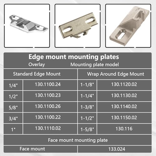 8-Pack Self Closing Hinges Fit for Fit for Blum 32.160-01.01 - Image 6