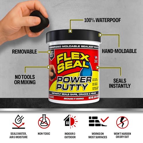Flex Seal Power Putty, Moldable Waterproof Rubberized Sealant - Image 4