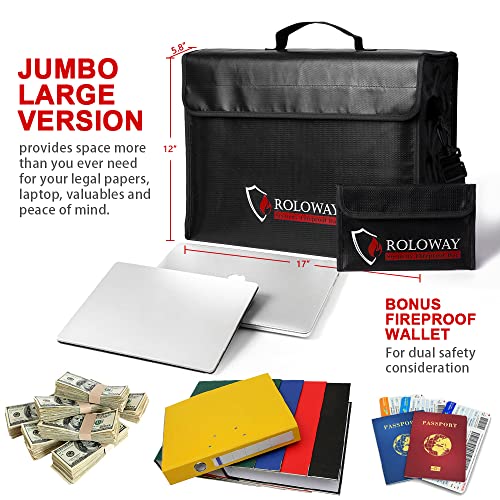 Large (17 x 12 x 5.8 inches) Fireproof Bag, Water | Home Organization - Image 3