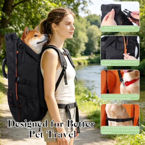 Dog Backpack Carrier for Medium Dogs,Hands-Free Pet | Pet Essentials - Image 5