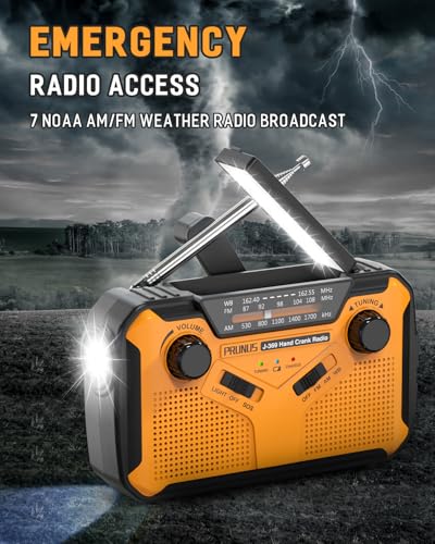 PRUNUS J-369 11100mWh Emergency Weather Radio NOAA/AM/FM - Image 5