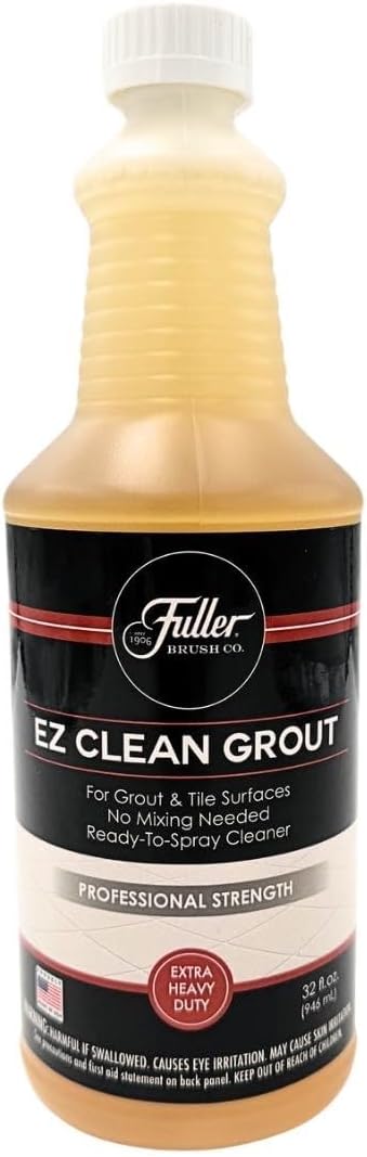 Fuller EZ Clean Grout Cleaner – Professional Strength Tile & Grout Cleaner Spray, Extra Heavy Duty Deep Cleaning Formula, No Mixing Needed, Removes Dirt & Stains, 32 fl. Oz (Refill Bottle)
